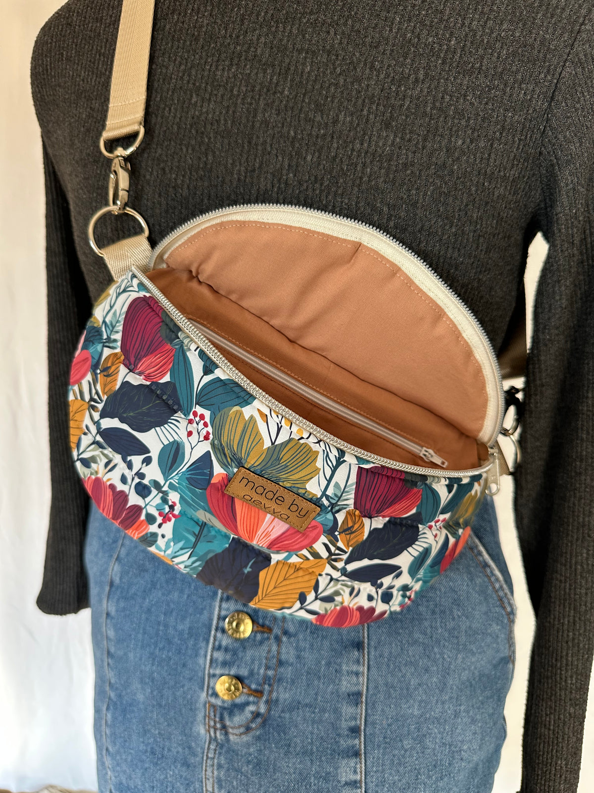 Midi Bauchtasche mit Blumenmuster