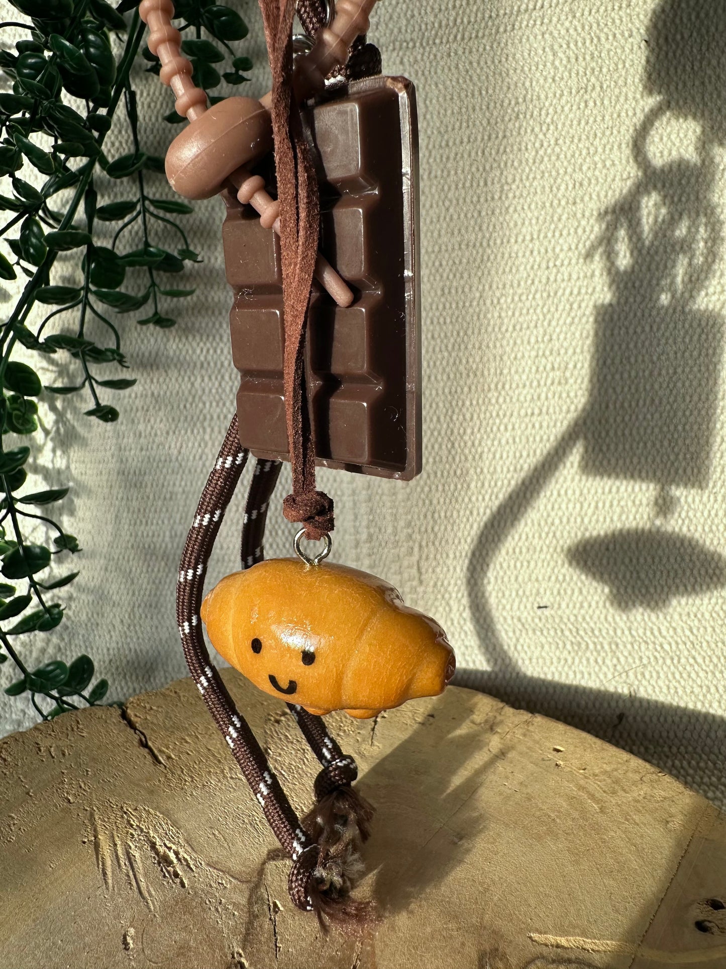 Croissant und Schokolade - Schlüsselanhänger