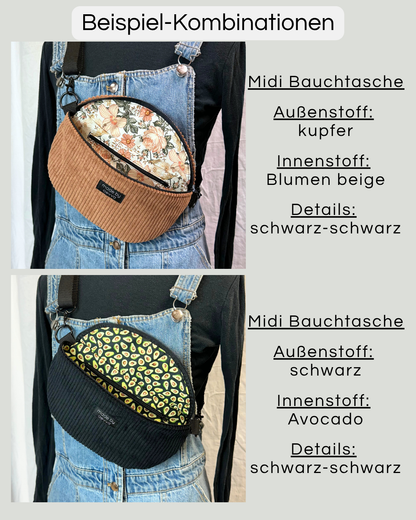 kombinationen Bauchtaschen aus Cord-Stoff