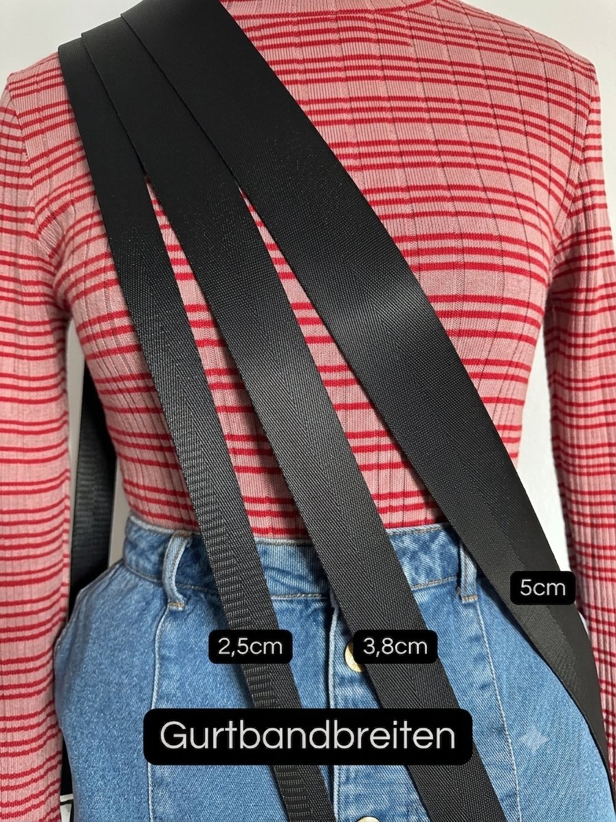 Große XL Bauchtasche aus Cord Stoff in schwarz mit Avocado Muster und Innentasche - Für Alltag und Freizeit