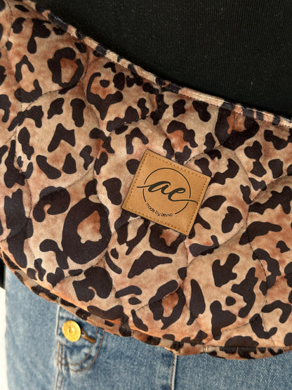 Midi Mondtasche Leo-Look