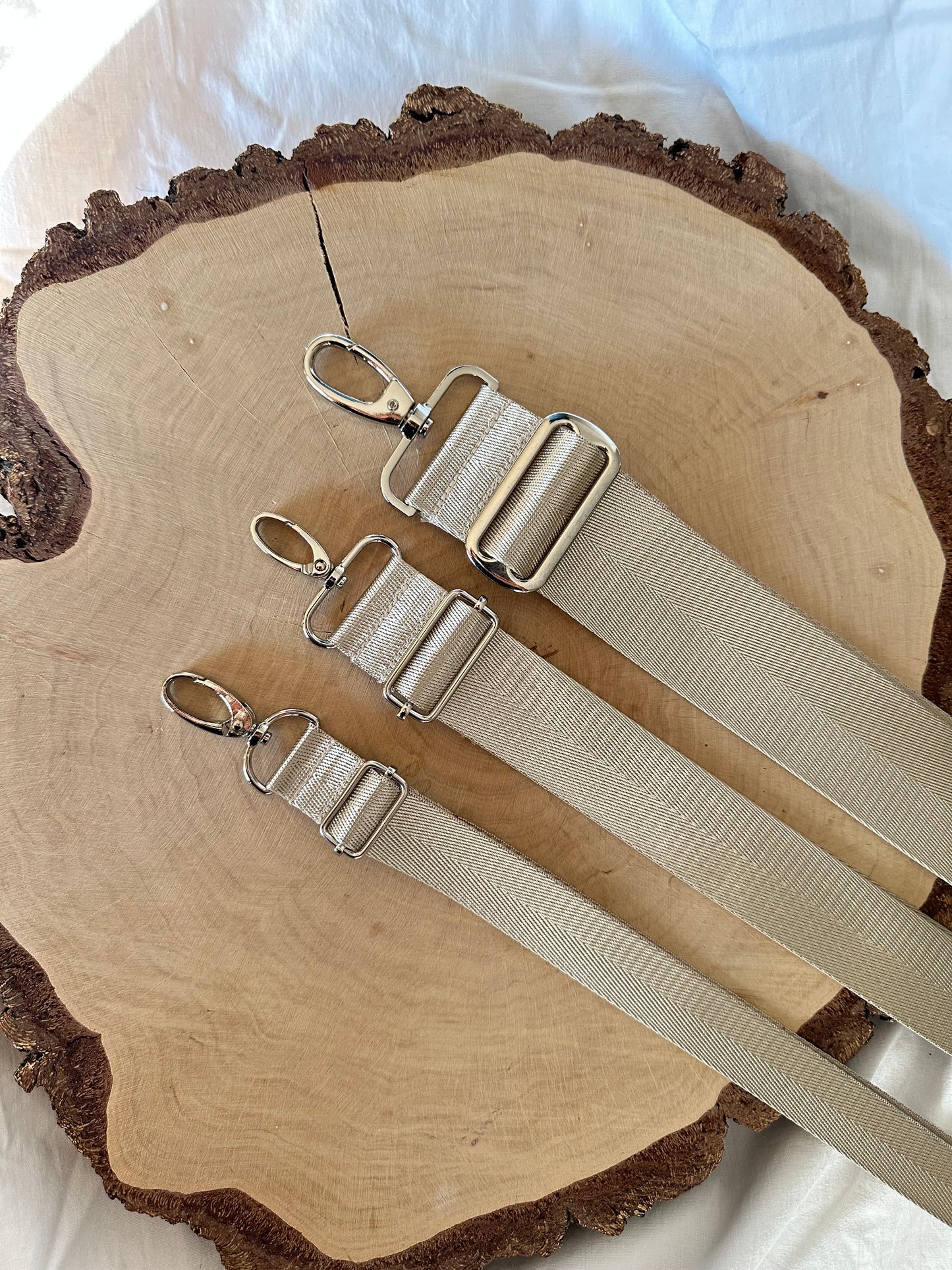 Midi Mondtasche Beiges Kunstleder mit Rauten