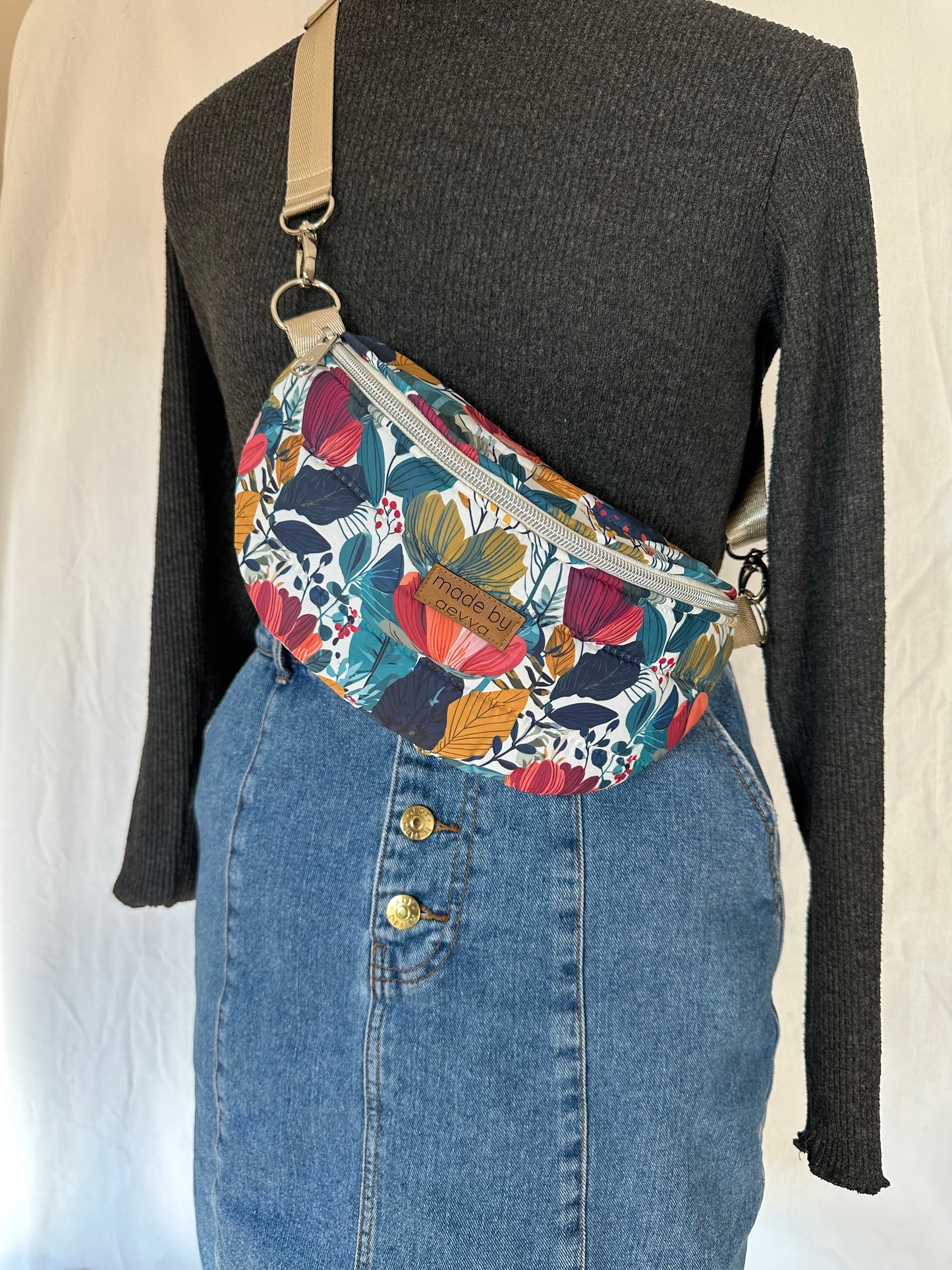 Midi Bauchtasche Blumenmuster