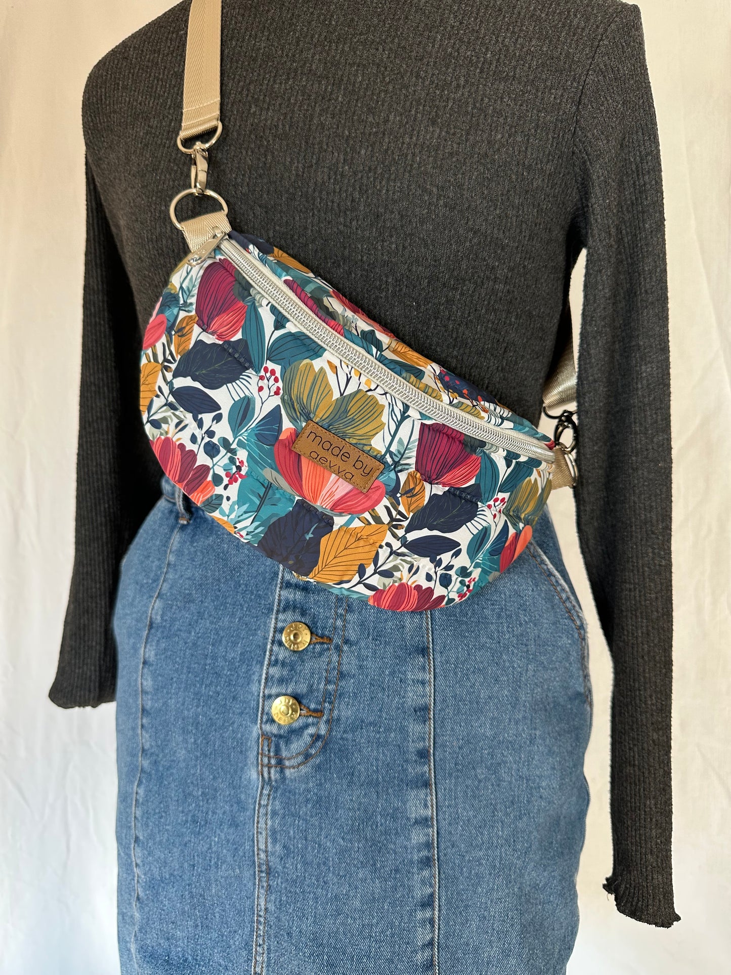 Midi Bauchtasche Blumenmuster