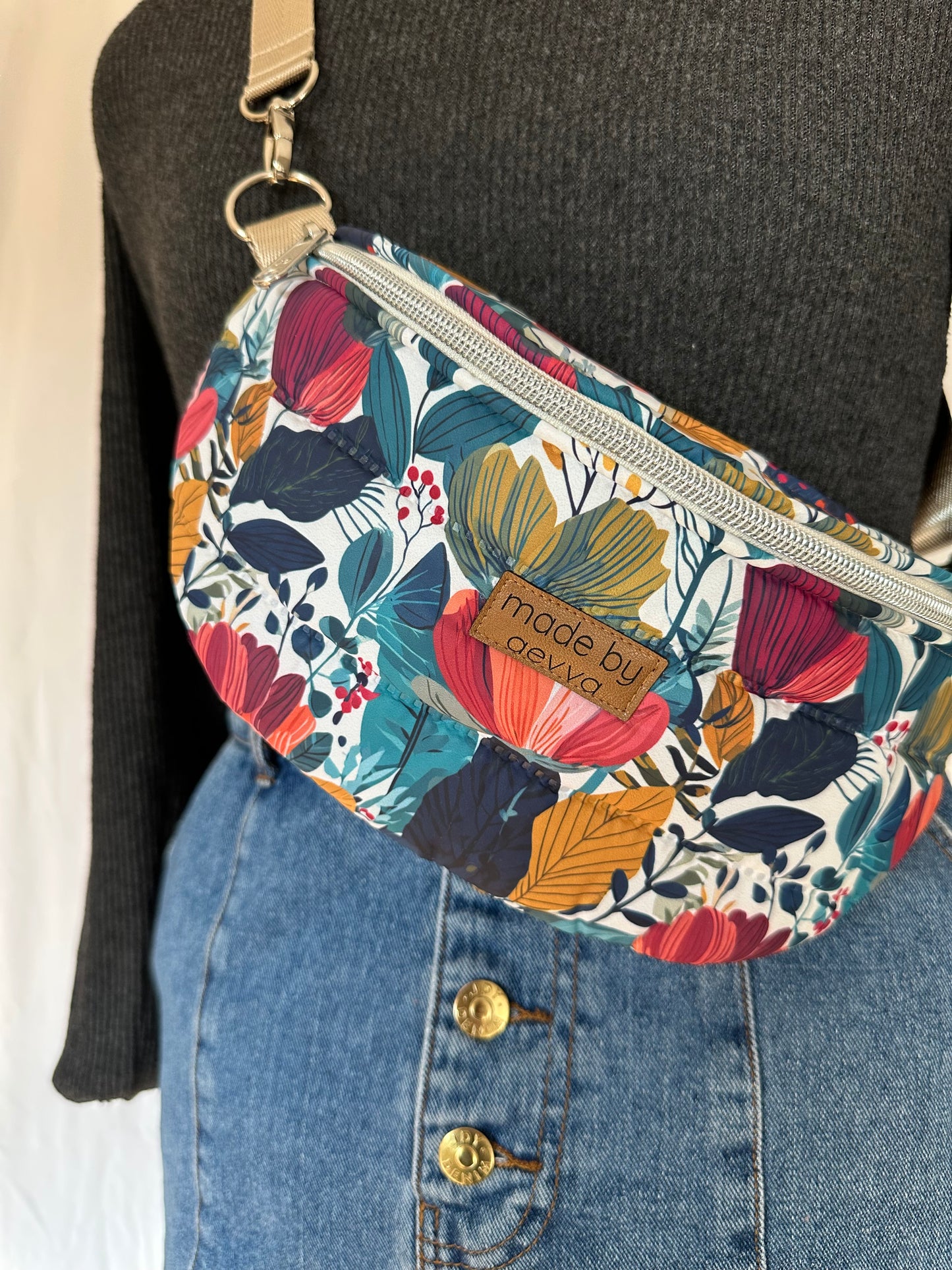 Midi Bauchtasche Blumenmuster