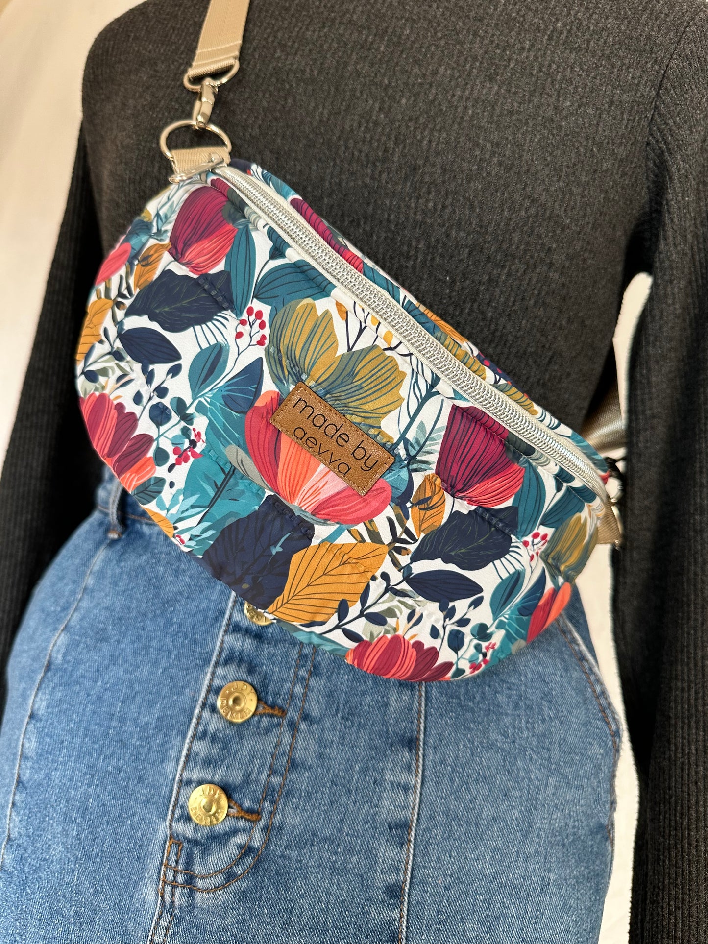 Midi Bauchtasche Blumenmuster