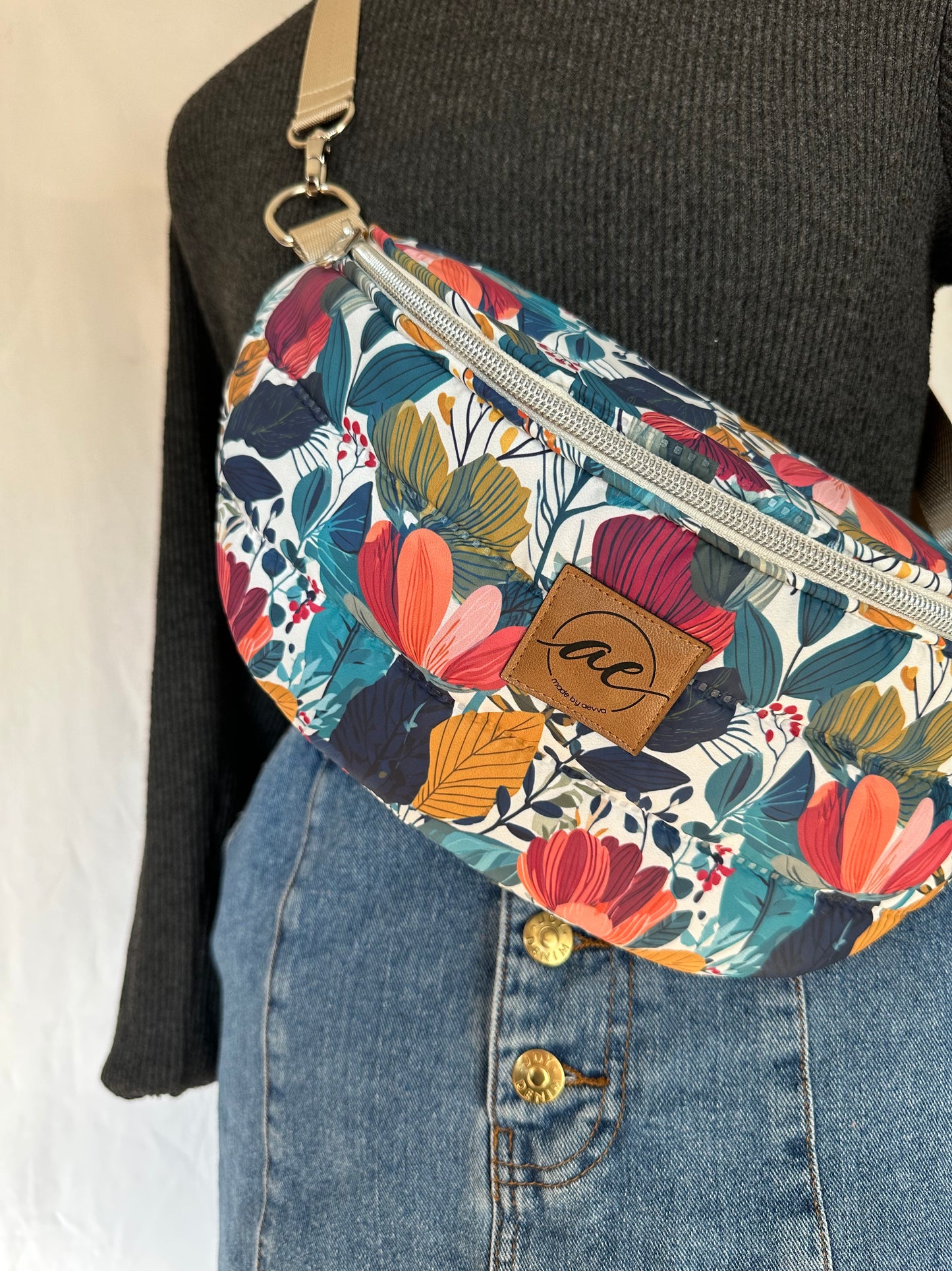 XL Bauchtasche Blumenmuster