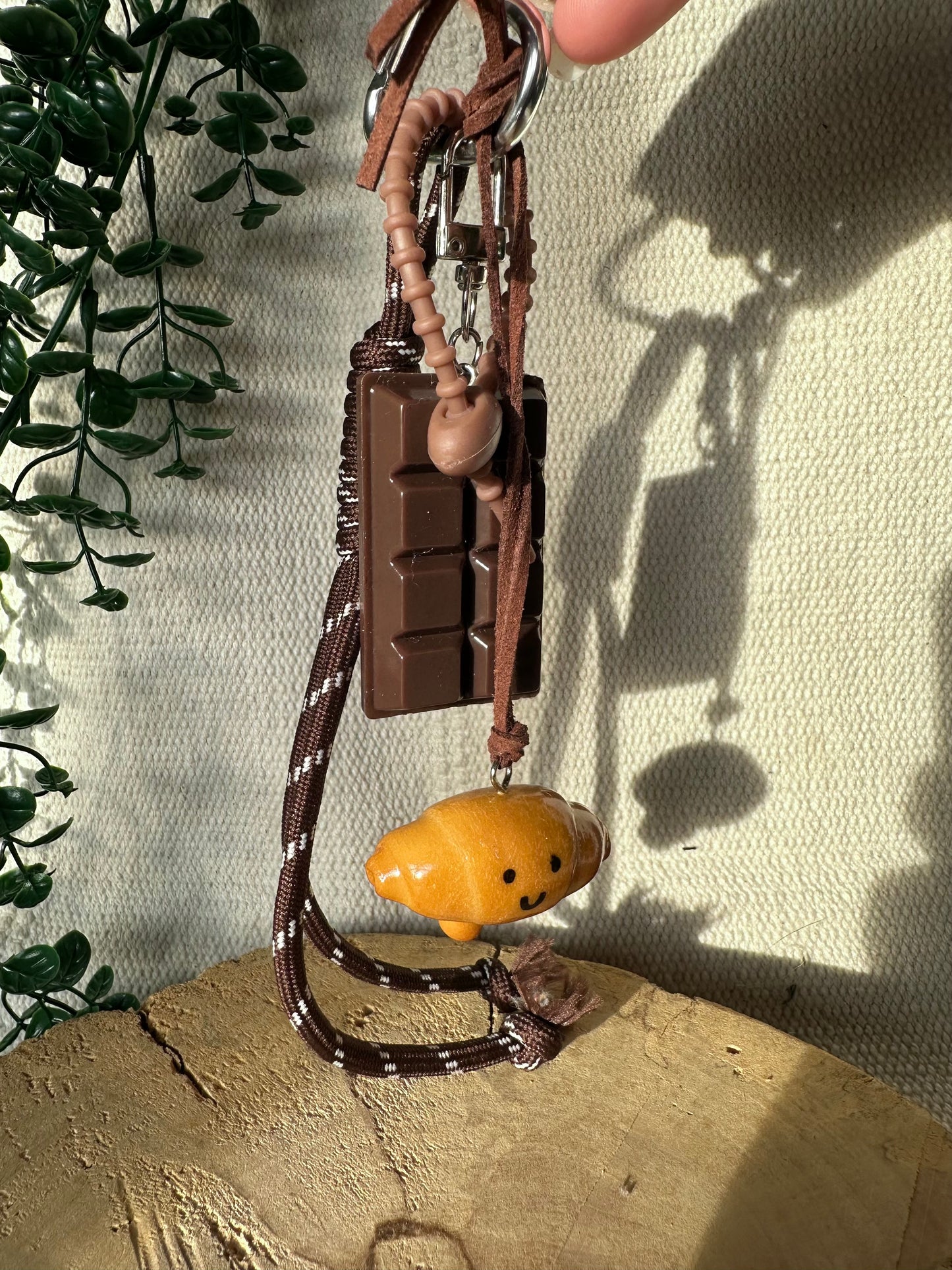 Croissant und Schokolade - Schlüsselanhänger