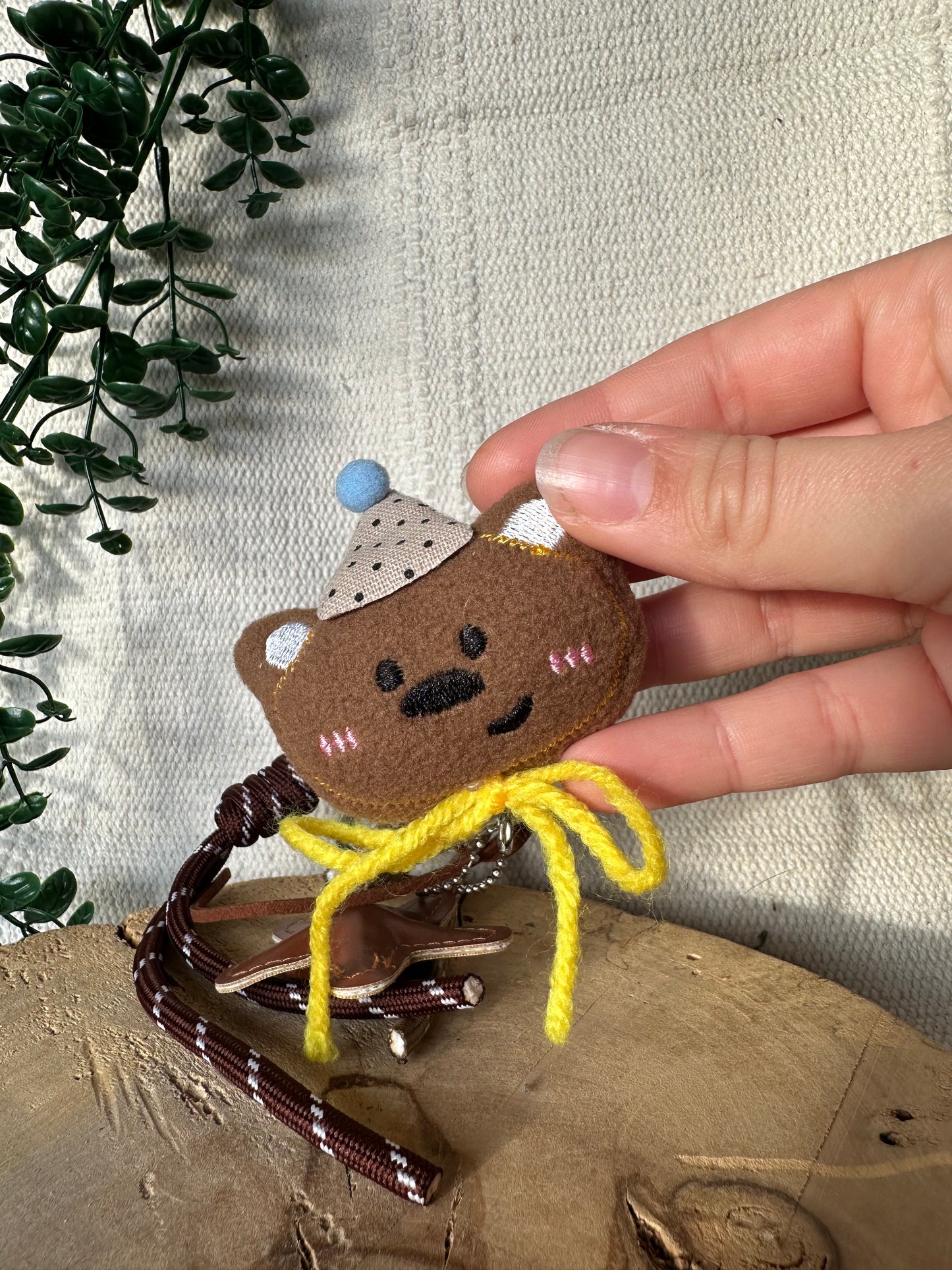 Teddybär mit Stern - Schlüsselanhänger