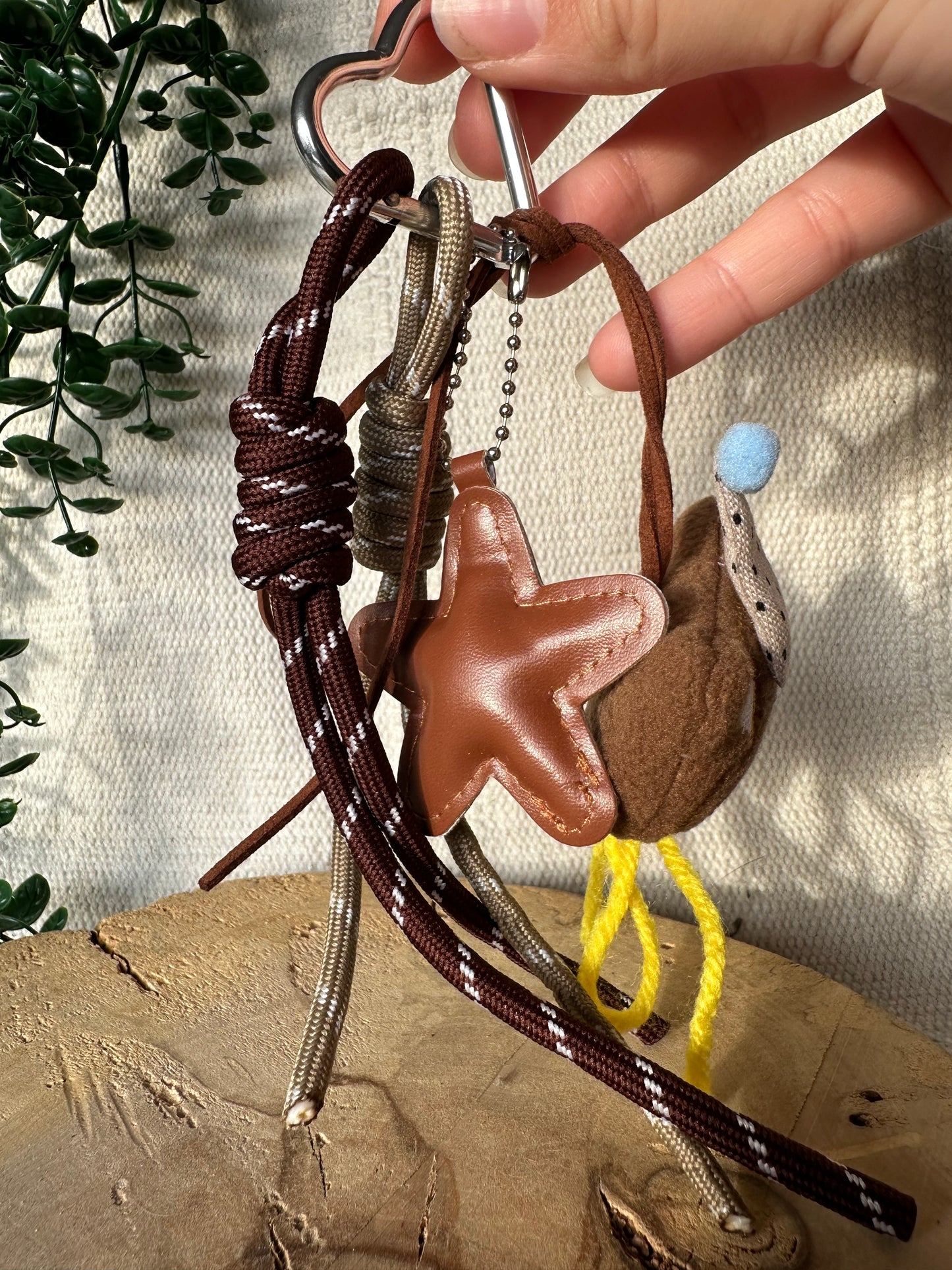 Teddybär mit Stern - Schlüsselanhänger