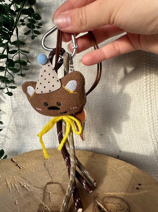 Teddybär mit Stern - Schlüsselanhänger