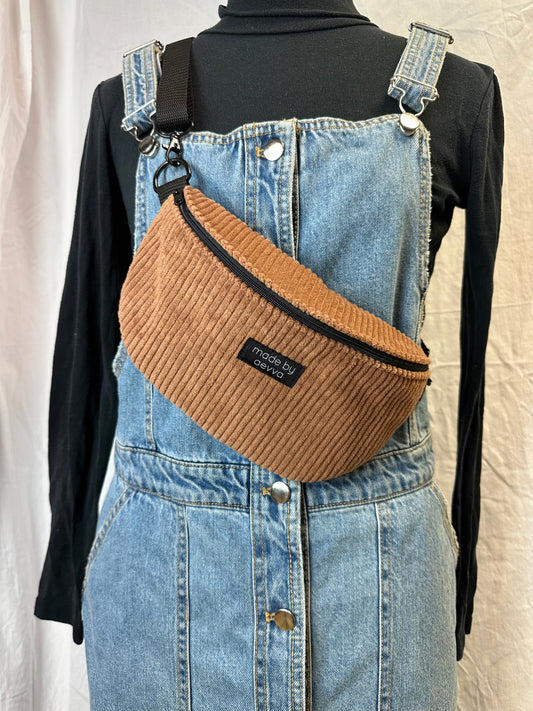 Individuelle Midi Bauchtasche aus kupfernem Cord